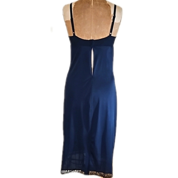 VINTAGE FORMFIT ROGERS black lacy chemise dress - Picture 3 of 12